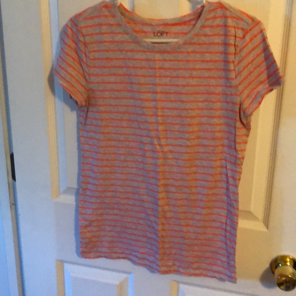 Orange striped t shirt